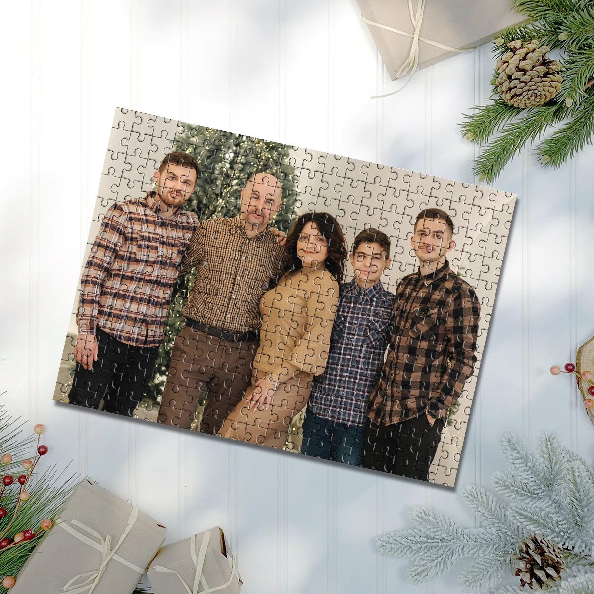 35/300/500/1083pcs Personalized Custom Photo Puzzle Family Photo Custom Christmas Puzzle Games Customized Toy
