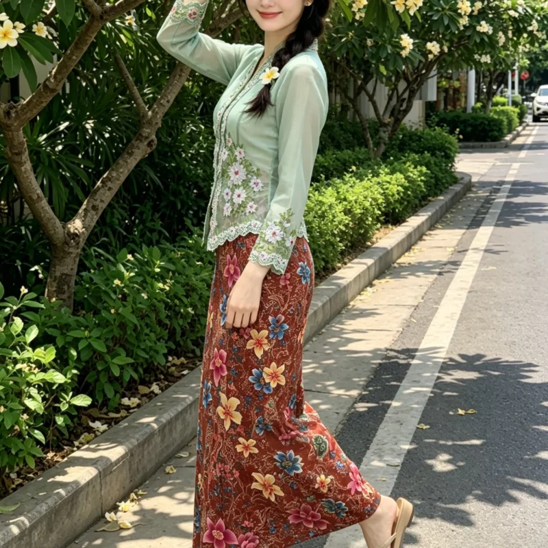 Petite robe chemise rétro à co - Batik Sarong Wrap avis et prix