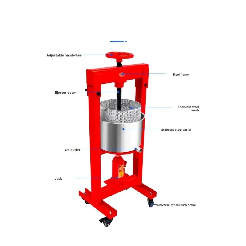 22L Press Machine Commercial Honey Press Oil Residue Press Machine Wine Lees  Medicine Vegetable Filling Juicer