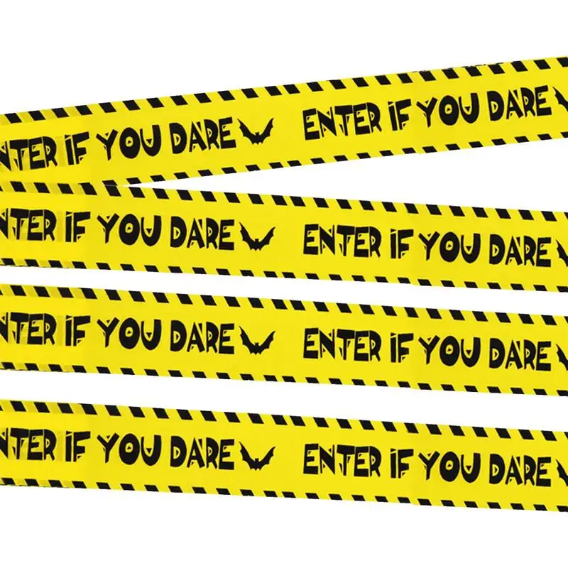 Halloween Fright Tape Caution Tape Safety Signs Halloween Danger Tape Party Props Crime Scene Tape Warning Tape Party