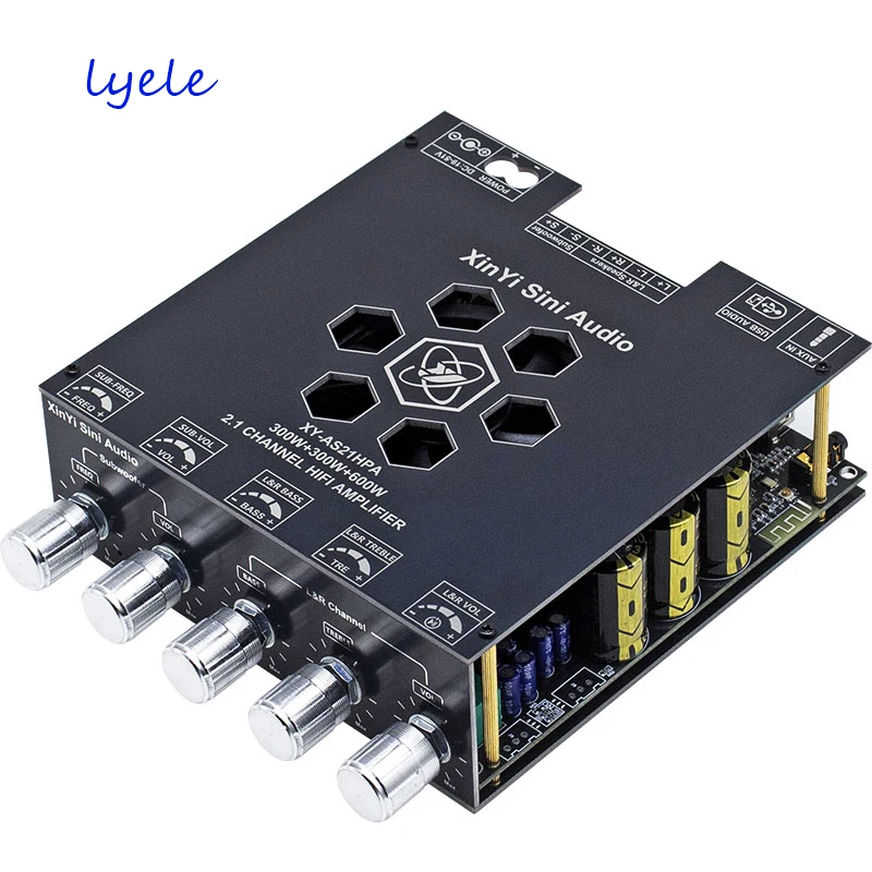 

Lyele TPA3255 300w*2+600w Subwoofer Amplifier 2.1 Channel HIFI Bluetooth Digital Amplifier Board For Home Theater