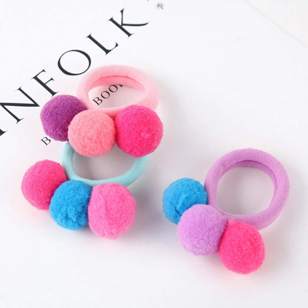 

10 Pcs Elastic Hair Girls Kids Accessories No Metal Various Colors Hairstyling Tools Perfect Gift Stretchy Secure Hold