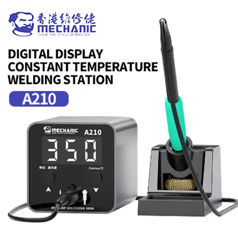 MECHANIC A210 Desktop Intelligent Digital Display Soldering Station for PCB Motherboard Repair Welding Soldering Station Tools