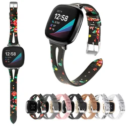 Leather strap compatible Fitbit Versa 4fitbit Versa 3fitbit Sense 2fitbit Sense, ultra-thin and stylish leather strap design