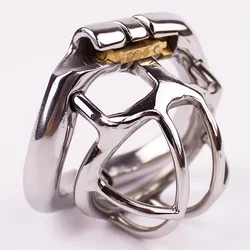 Male Small Medium Large Chastity Cage Stainless Steel Chastity Device Penis Cage Cock Ring with Lock Sex Toys for Men BDSM