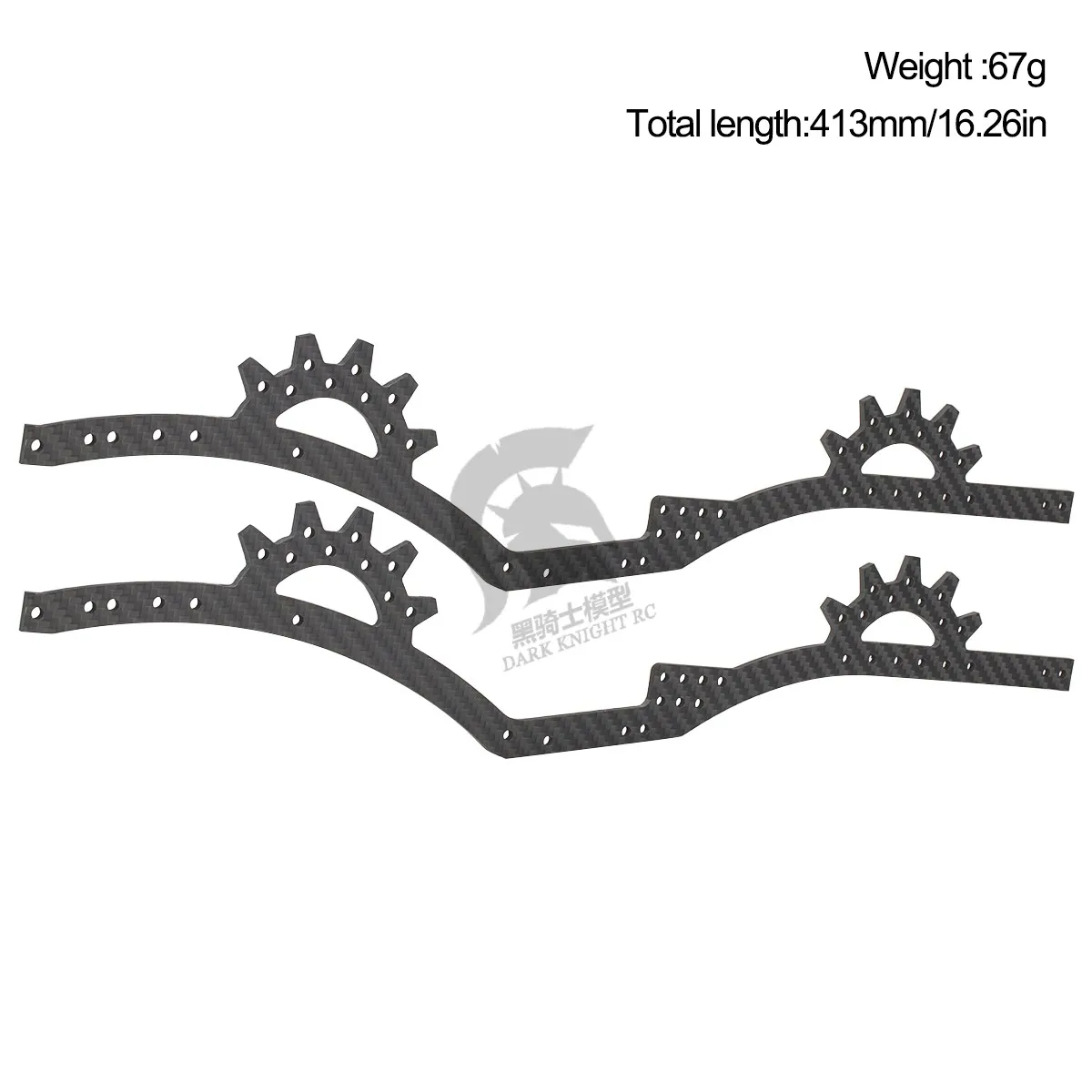 1/10 محاكاة تسلق هيكل السيارة 324 مللي متر قاعدة العجلات ألياف الكربون شعاع الملحقات المعدنية SCX10 LCG ترقية الإطار #3