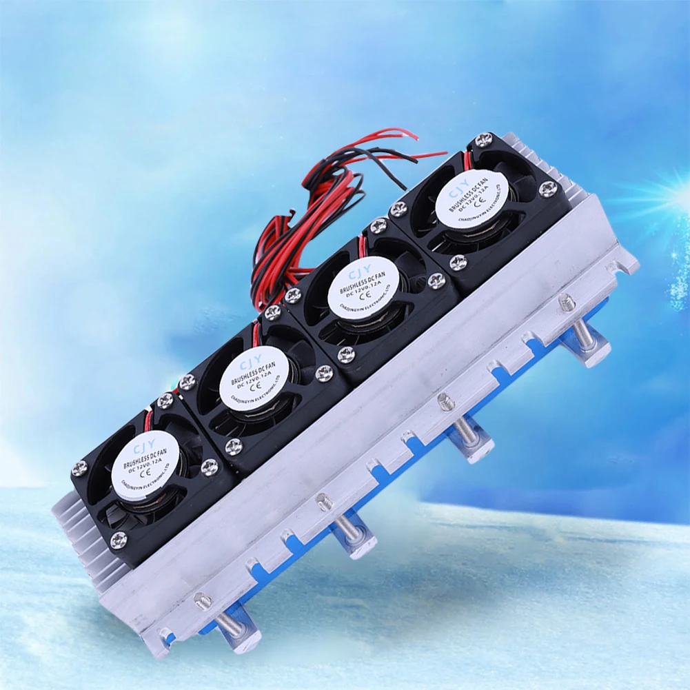 288W DIY Semiconductor Air Conditioner Cooling System DC12V Thermoelectric Peltier Refrigeration Cooler for Air Conditioning Fan