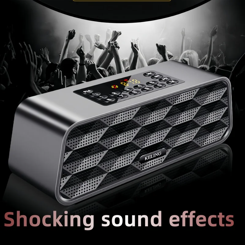 

Wireless Bluetooth 5.3 Shocking Bass 360 Degree HI-FI High Fidelity Dual Speaker Speaker Subwoofer Home Outdoor Sound Box FM TF