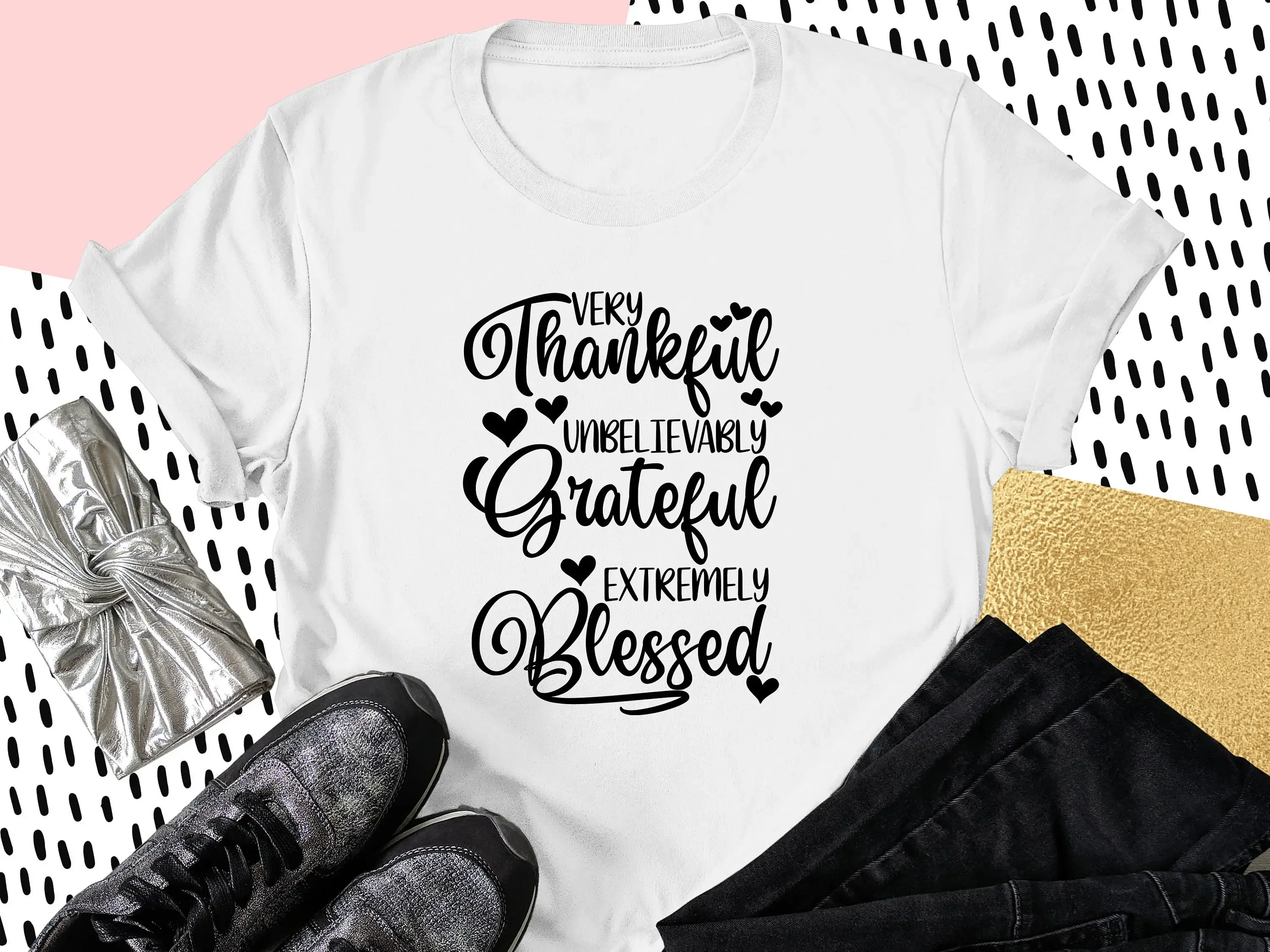 Idées de t-shirts « Très reconnaissants », « Incroyablement reconnaissants », « Extrêmement bénis » pour le dîner de Thanksgiving 2023