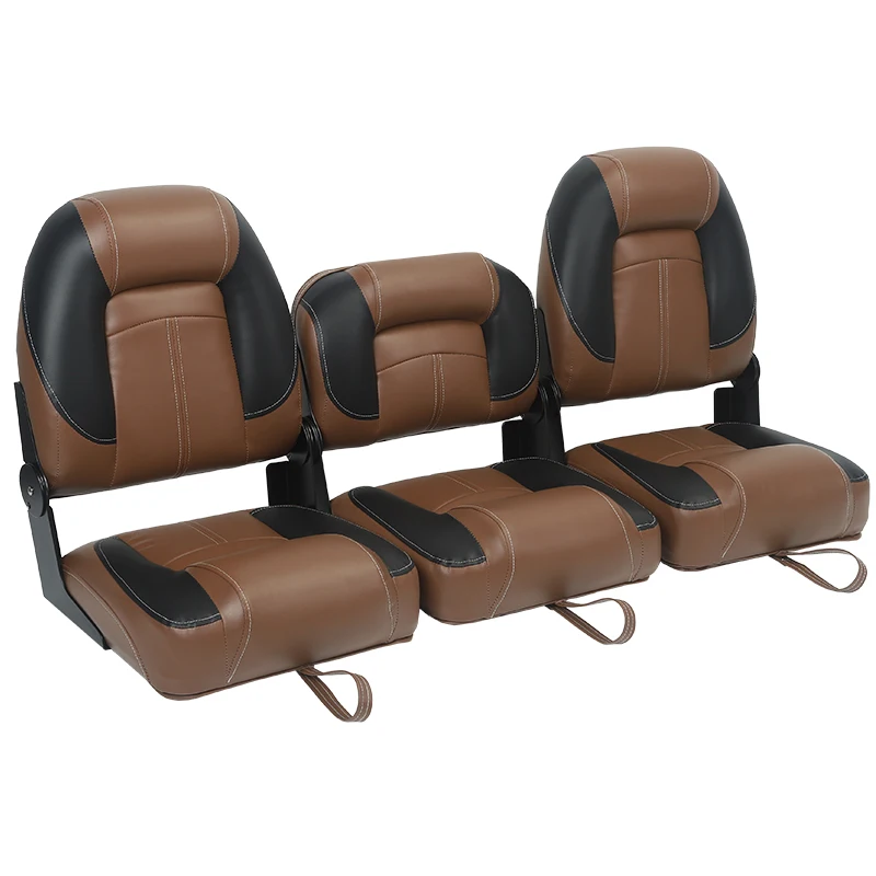 China Factory Luxury Folding Captain Bass Boat Seat Customized Waterproof 3 Boat Marine Seat Set for Yachtpromote sales