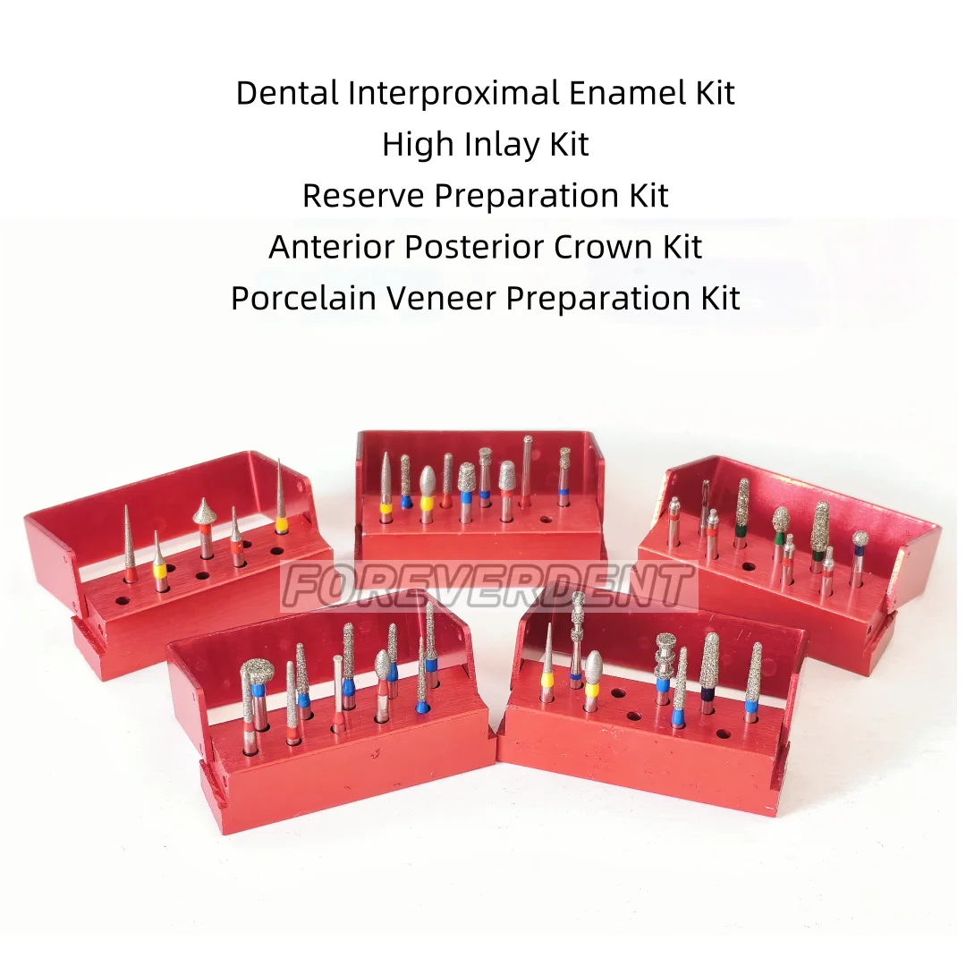 

1Kit Dental Bur High Inlay/Reverse Preparation/Interproximal Enamel Grinding Bur/Anterior Posterior Crown/Porcelain Veneer Kit