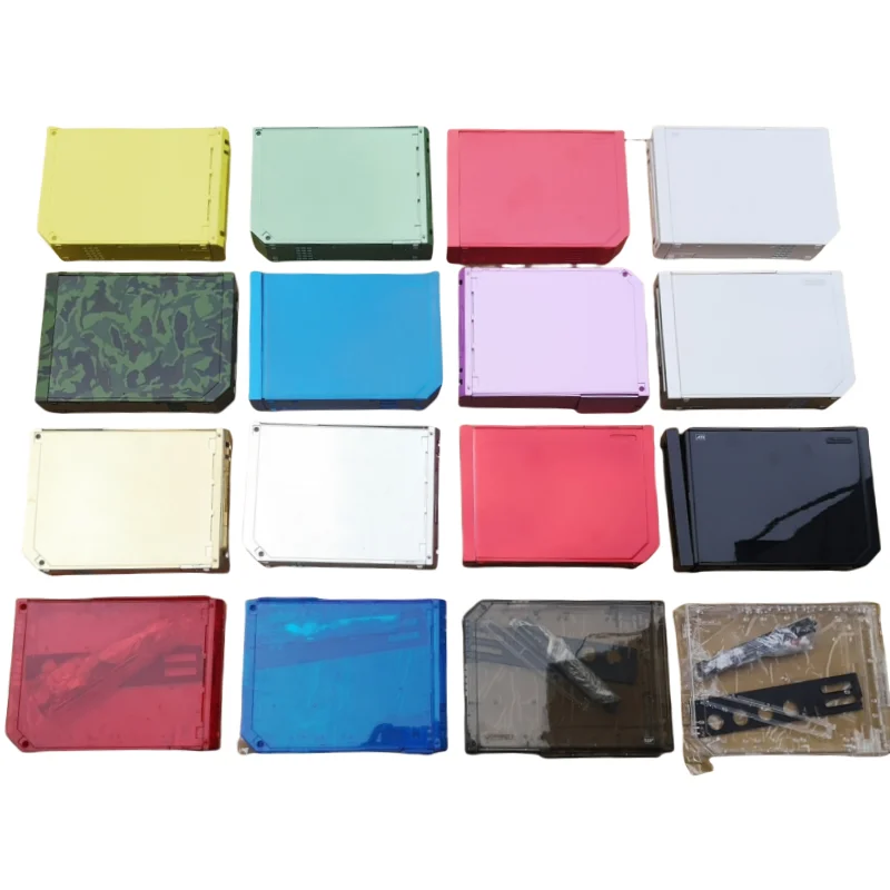 

For WII Console Replacement Shell Upper Bottom Case For Wii Cover Front Back Side Housing Cover With Button Sticker Purple Red