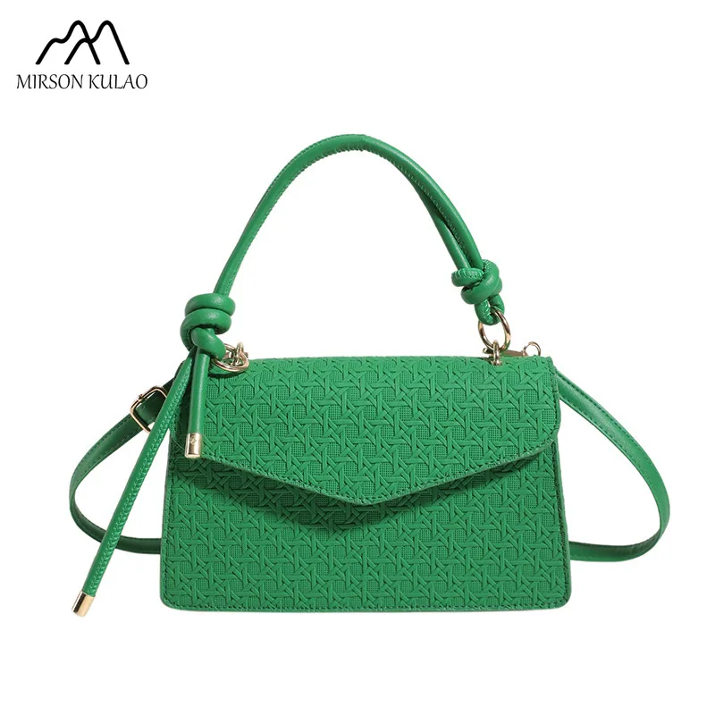 New Europe and the United States early autumn solid color crossbody bag single shoulder simple diamond lattice small square bag