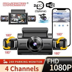 4 Channels 360° DashCam for Cars WIFI APP Video Recorder 1080P Car Dvr Rear View Camera 24h Parking Monitor Car Assecories