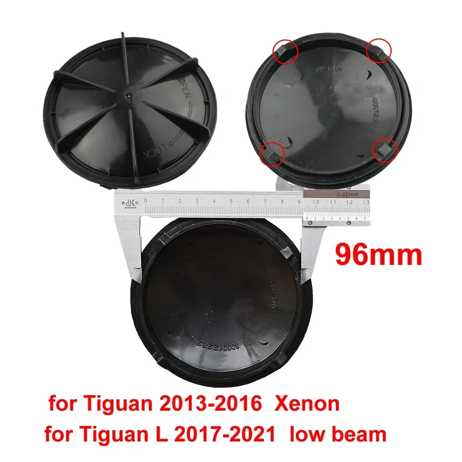 2017-2021 For VW Tiguan Tiguan L Low Beam Headlamp Dust Cover Xenon Headlight Cover Refit Lengthened Seal Cap 1PCS 2013-2016