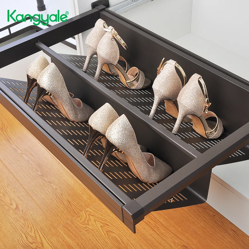 stll Kangale Modern Furniture Wardrobe Accessories Shoe Storage Box Pull Out Sliding Shoe Rack