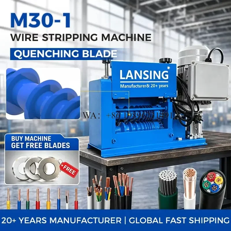 Wmwmnu for LANSING M30-1 Lightweight Wire Stripping 30mm Portable Single Blade Cable Stripper for Scrap