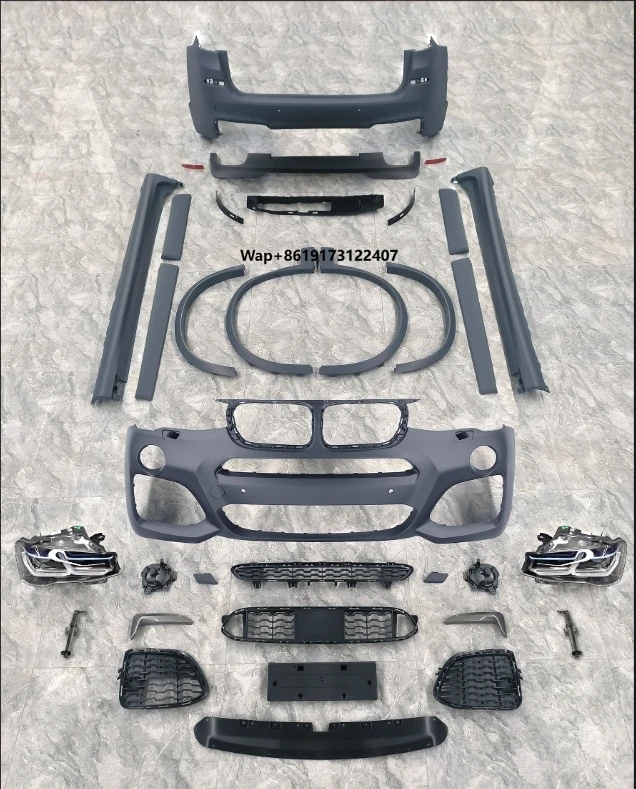 

High Quality Body Kit for F25 11-13 Upgraded 14-17 MT Kit 1:1 Front and Rear Bumper Side Skirt Accessories