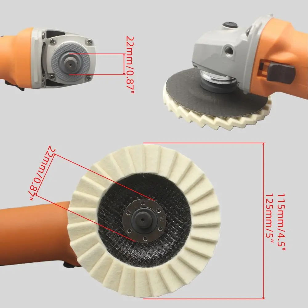 125mm Wool Grinding Disc Flap Polished Wheel For Stainless Steel Metal Polish Sanding Buffing Accessory Industrial Tool