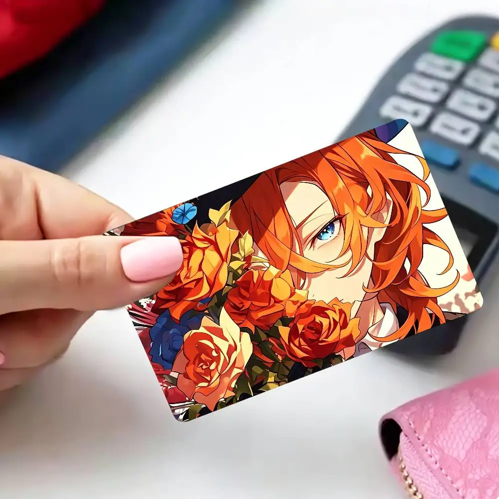 Sigma BSD B-Bungo S-Stray Dogs 4pcs 1Set Card Stickers Small Waterproof Chip 4PCS Card Sticker Anti-Scratch