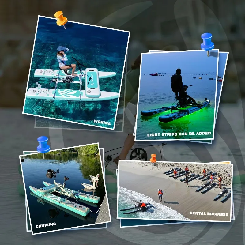 High Quality Pedalo Sale Propeller Pedal Boats Inflatable Float Boat Cycle 1 Person Sea Bicycle Water Bike For Adults