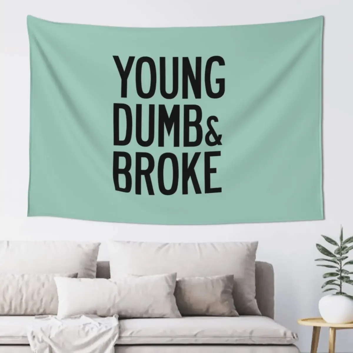 KHALID YOUNG DUMB & BROKE LYRICS Tapestry Bedroom Decor Aesthetic Wall Hanging Wall Decorations Tapestry