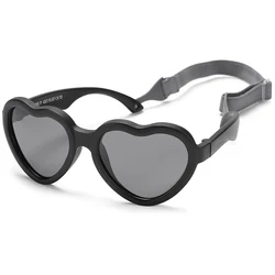 Flexible Heart Shaped Baby Polarized Sunglasses with Strap Adjustable Toddler & Infant Age 0-24 Months