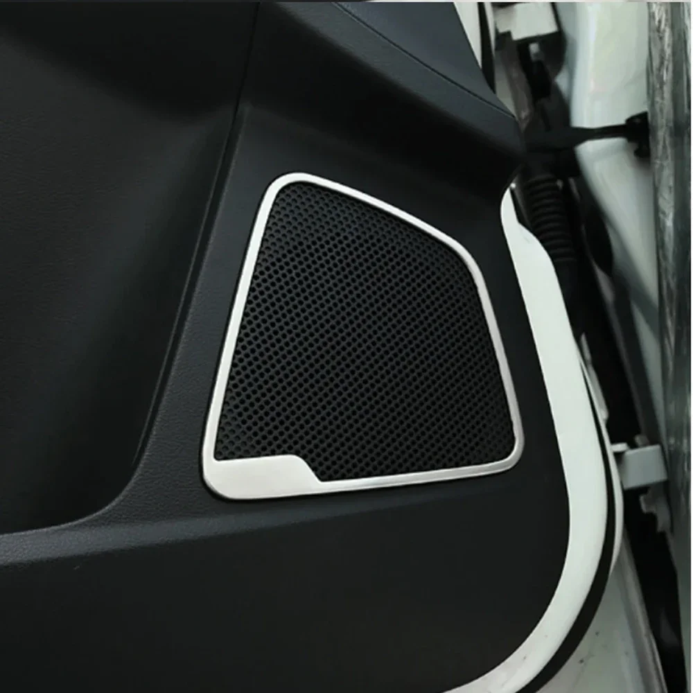 4 Stück für Ford Focus 3 4 MK3 MK4 2012-2018 Edelstahl-Türlautsprecher-Audio-Sound-Rahmenring Zierleisten-Abdeckung – Detail 1