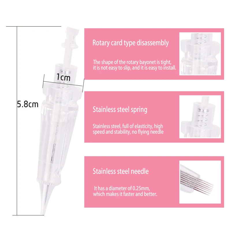 20Pcs Tattoo Needle Cartridge Microneedling baionetta R1 R2 R3 R5 R7 ago per trucco permanente sopracciglio Lip Eyeliner Machine