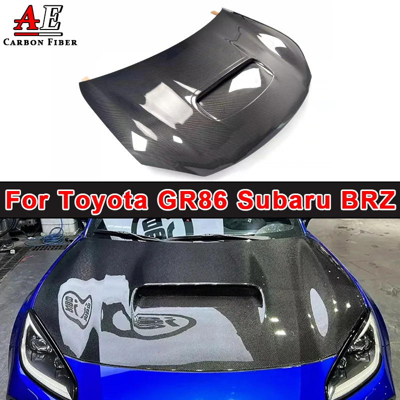 

Carbon Fiber Front Bumper Engine Hood Cover Air Intake Panel Bonnet For Toyota GR86 Subaru BRZ 2019+ Body Kit Car Accessories