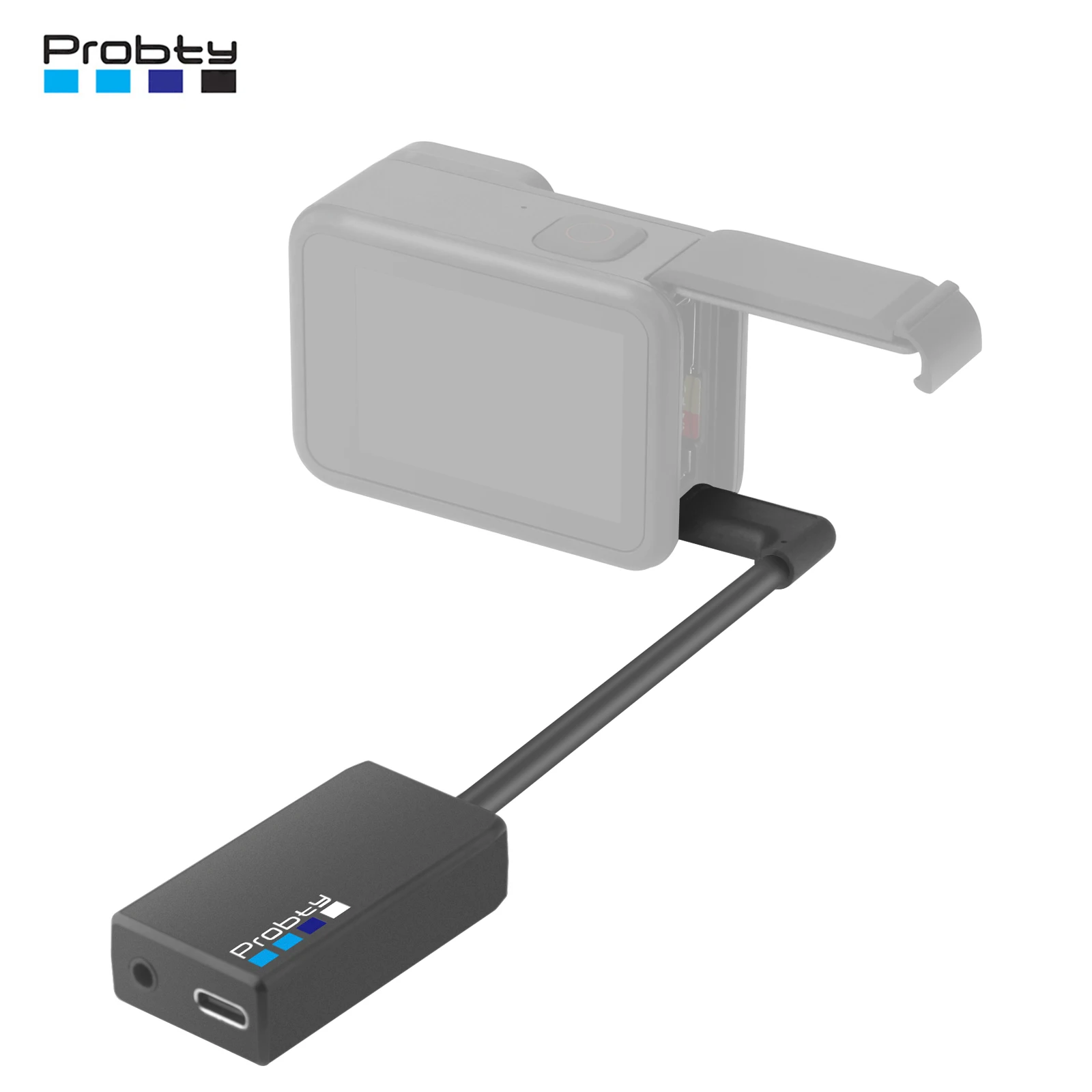 Probty New 3.5mm TRS MIC Microphone Adapter for Gopro Hero 13/12/11/10/9/8/7/6/5 Action Cameras