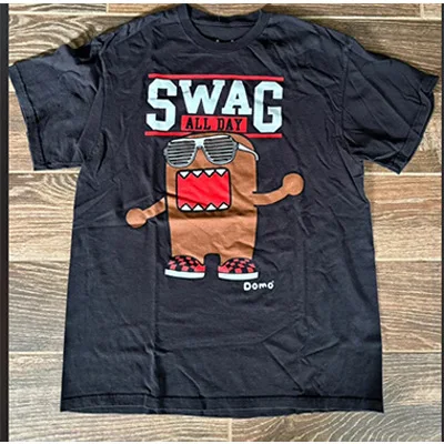 Domo Kun 2025 Latest Printed Funny Short-sleeved T-shirt Men's and Women's Versatile Couple Top Pure Cotton Birthday Gift