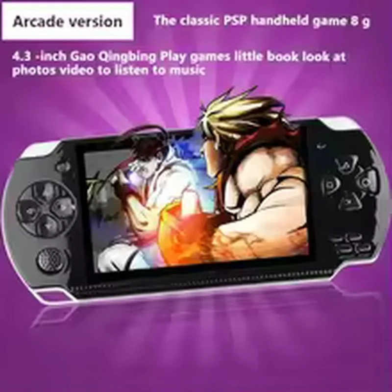 Hot sale Upgraded version X6 foreign trade handheld PSP game console 4.3-inch color screen 128-bit arcade GBA children's toy