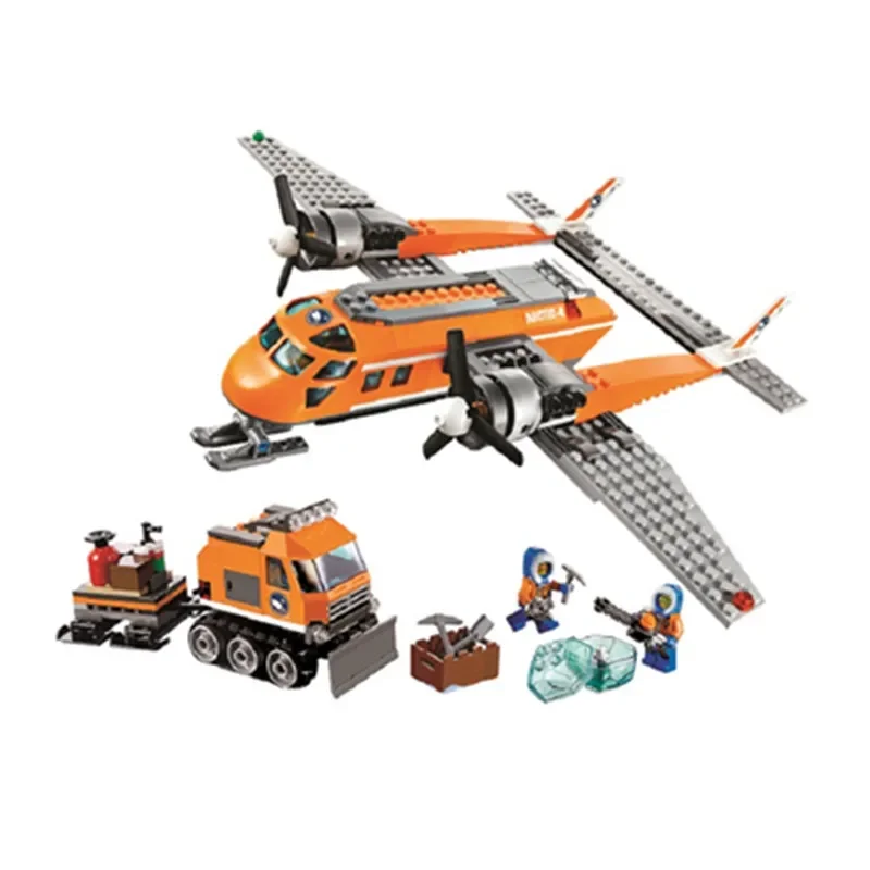 

374Pcs Arctic Supply Plane Building Blocks Model Set Bricks Compatible 60064 with City Toys for Children Chrisemas Gifts