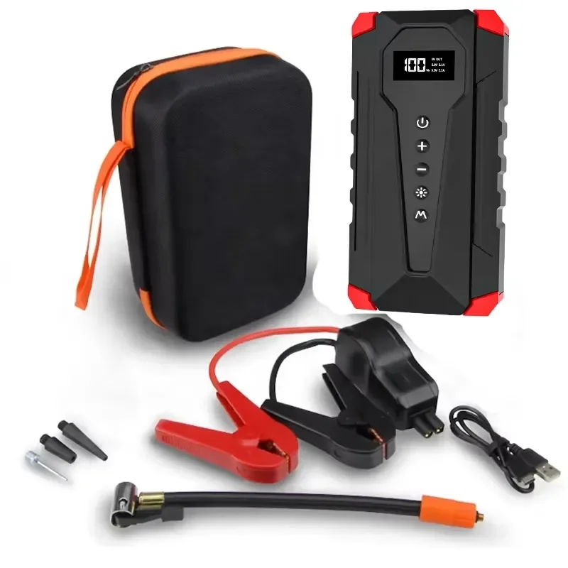 Emergency Power Supply Portable Car Jump Starter Air Compressor Multi-function Jump Starter Battery Power