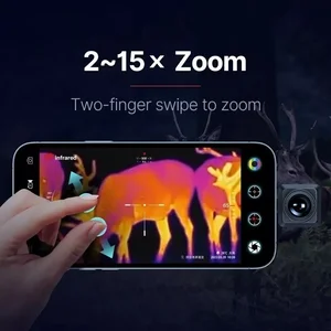 InfiRay-Câmera Térmica Infravermelha, Caça ao Ar Livre, Monocular HD, Imageador Térmico para Celular, Visão Noturna com Laser, 25Hz, T2PRO 10 principais vendas monoculo visão noturna night vision - №10