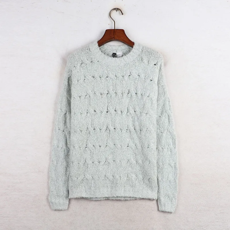 

Sunine Home, осенне-зимний новый свитер Sle H Home Lazy Twist round Ne, женская универсальная простая верхняя одежда, топ