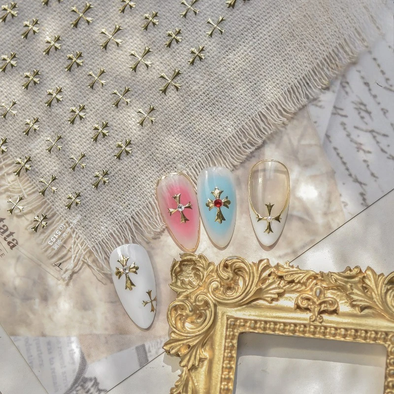 

Профессиональные наклейки для дизайна ногтей, самоклеящиеся наклейки для ногтей с перекрестным дизайном, легкое нанесение, водостойкие для ежедневного использования в салоне, для домашнего использования