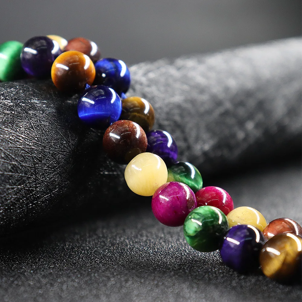 

Colorful Tiger Eye Natural Stone Round Beads 4mm 6mm 8mm 10mm 12mm Wholesale Bulk Lot For Jewelry Making DIY Bracelet