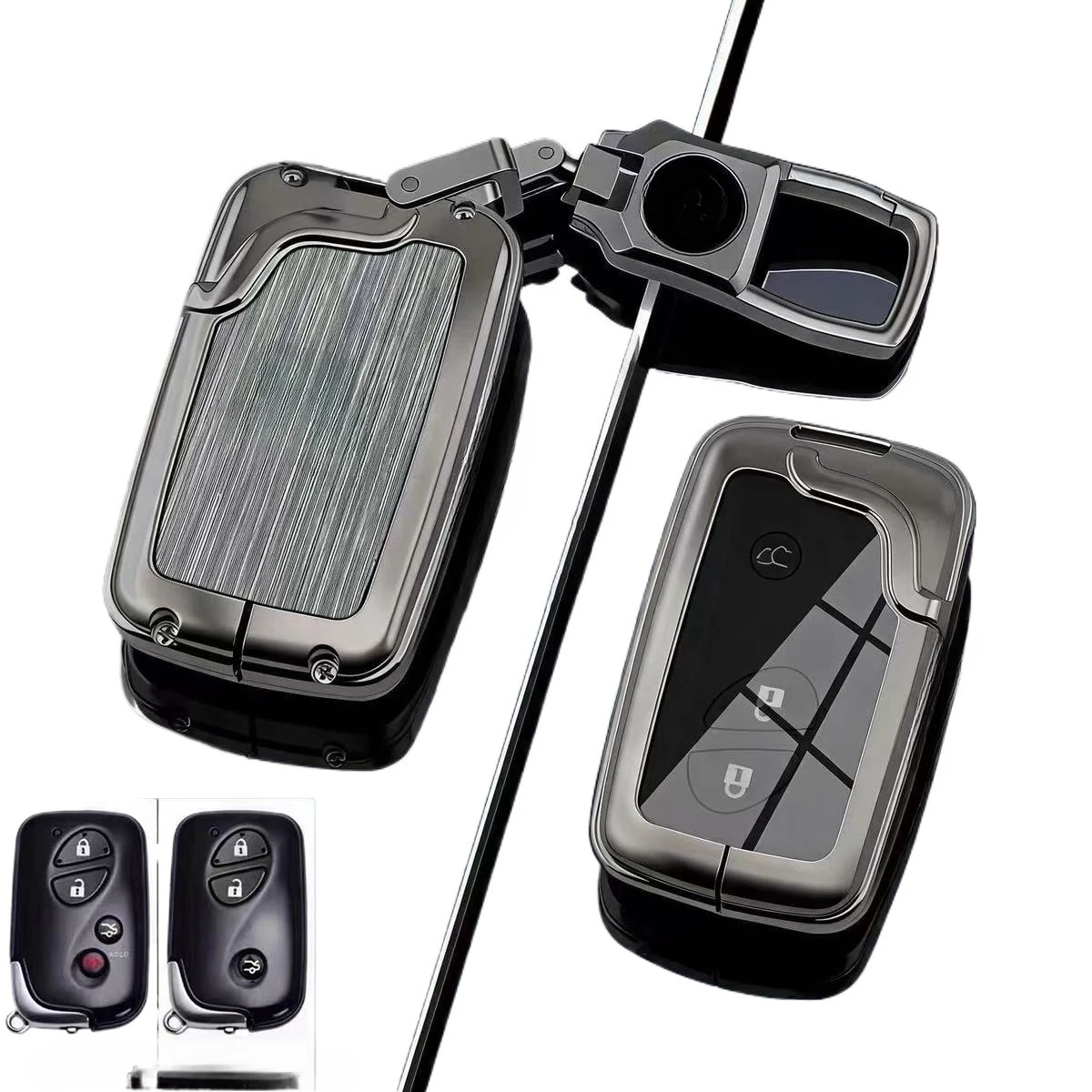 Zinc Alloy Car Key Case Cover Shell Protector Fob Holder for Lexus ES240 GS300 LX470 IS250 CT200H RX Old Model Accessories