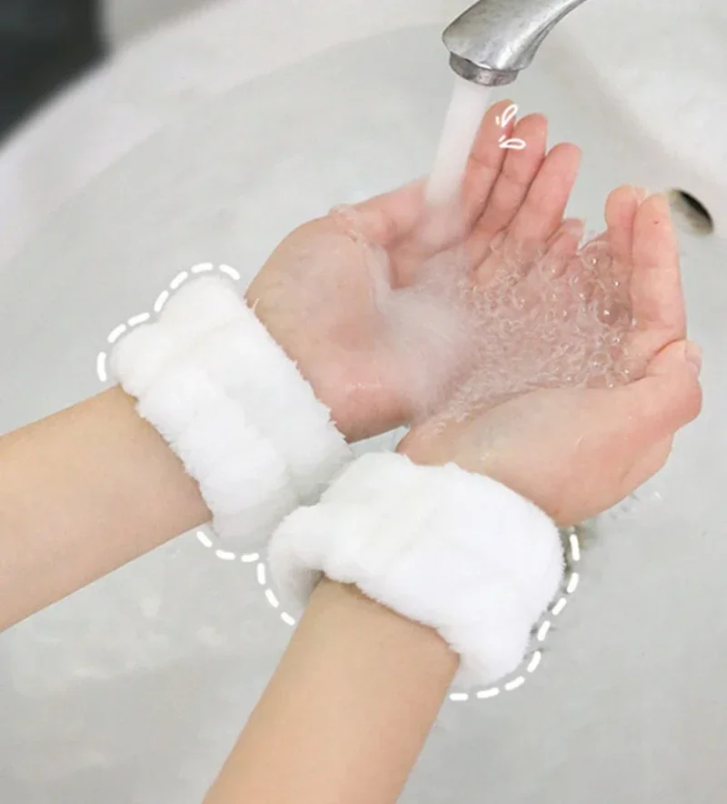 Un ensemble de bracelets de lavage du visage, démaquillant pour le visage, bandeau de poignet, Spa, Yoga, course à pied, absorbant la sueur, ensemble d'outils de soins de la peau