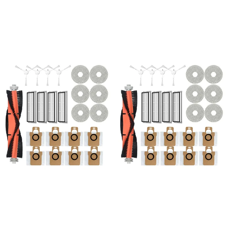 

ABZA-2X For XIAOMI Mijia Omni 1S B101CN B116 Accesories Main Side Brush Hepa Filter Mop Dust Bag Robot Vacuum Cleaner Parts