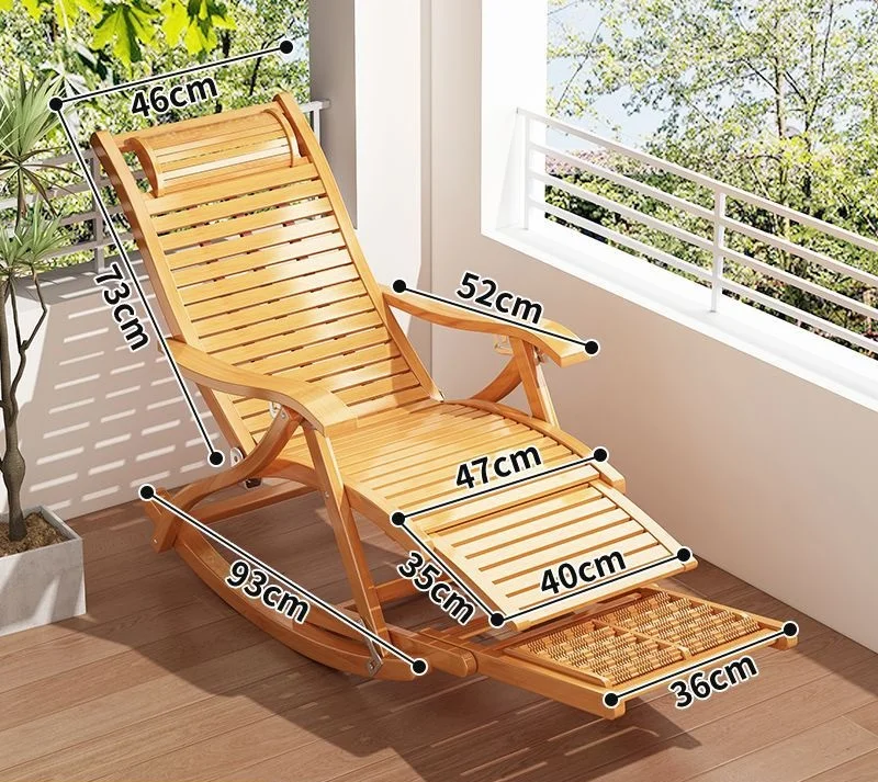 كرسي هزاز مبطن للفناء الخارجي كرسي هزاز، أثاث منزلي من الخيزران أثاث غرفة الطعام حديث قابل للتكديس 10 قطع #1