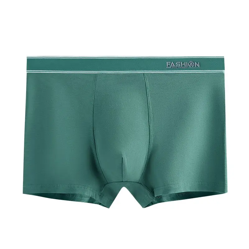 القطن 1/2/3/4 قطعة الرجال الملابس الداخلية الصلبة الملاكمين ملخصات لينة سلس سراويل الملاكمين رجل رياضي تنفس الملاكمين U محدب الملابس الداخلية #6