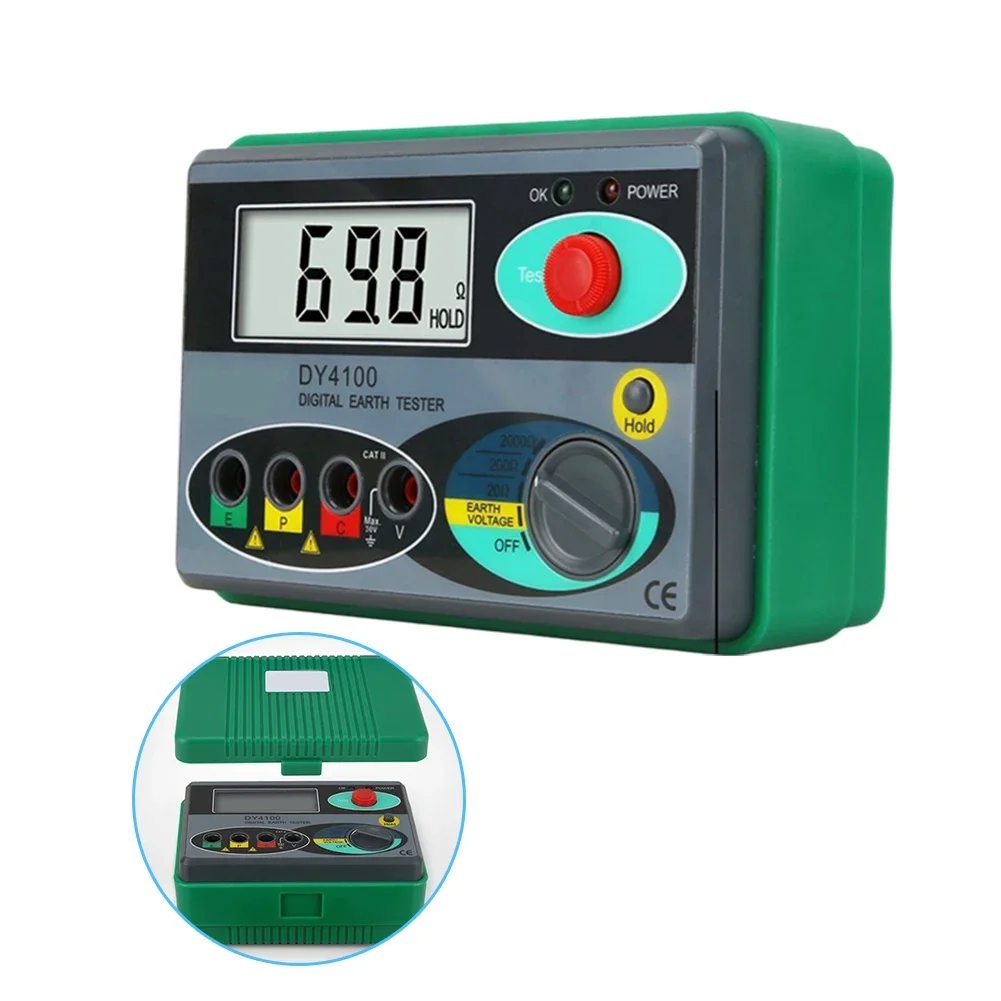 Ground Resistance Meter Digital Earth Ground Resistance Meter Fast Measurement Professional Measurement Assurance