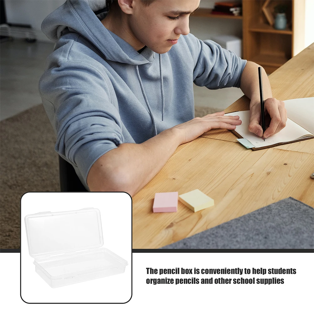 

Portable Paintbrush Storage Box Pencil Case Durable Plastic Pen Holder Lightweight Compact Stationery Organizer For School