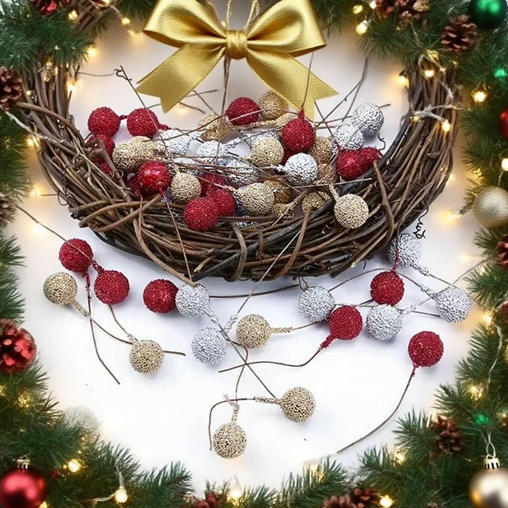 Estambre de espuma de frutas artificiales baratos, 40/80 Uds., mezcla de  flores de cereza, caja de regalos de Navidad DIY, decoración de boda,  accesorios para la habitación del hogar / Artículos para fiestas, image size:1000x1000