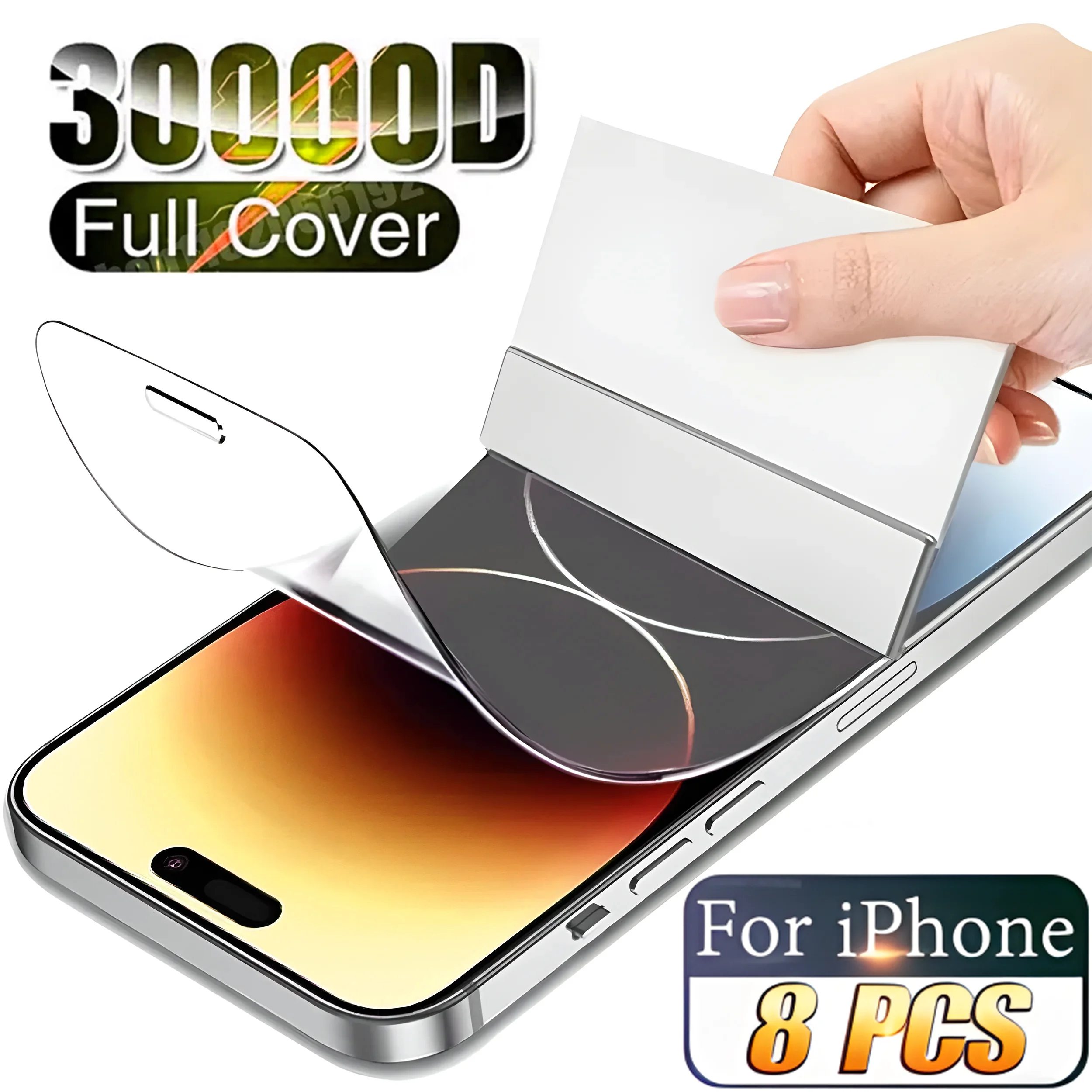 

Hydrogel Film For iPhone 15 16 13 14 11 12 Pro Max Xr Xs Max Screen Protector For iPhone 12 Mini 7 8 Plus Phone Full Cover Film