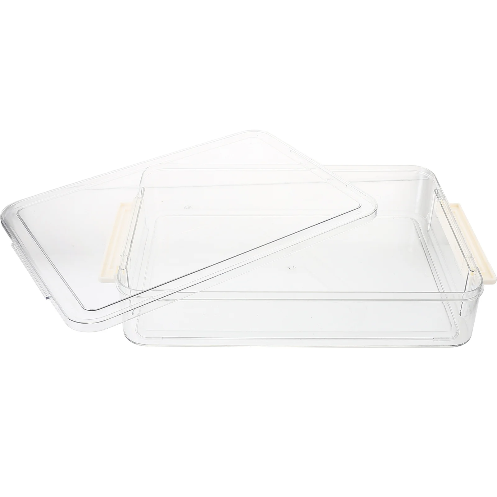 

Clear A4 File Box Document Storage Container Stackable Plastic Case Storage Bin with Lid for Office Files Receipts Photos