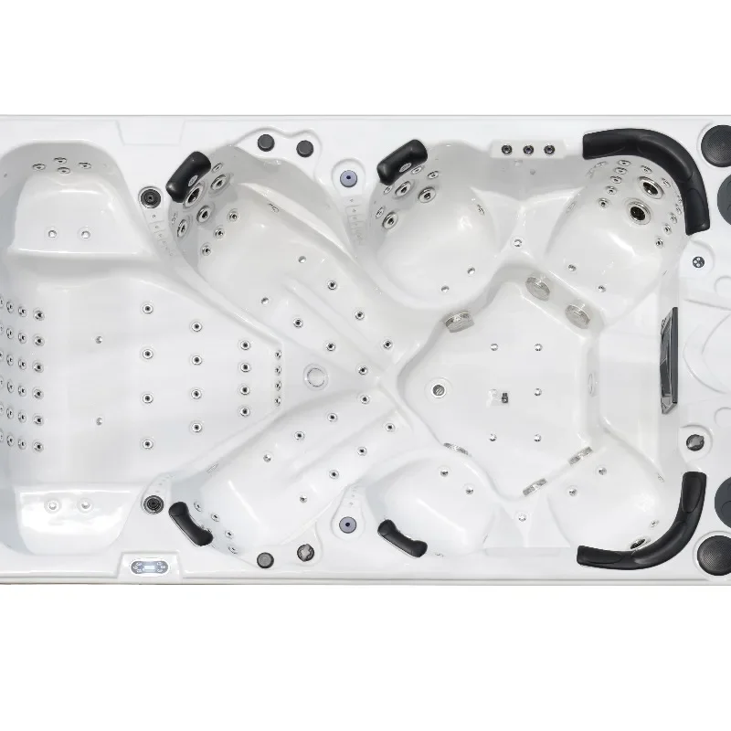 Customized SR851 Luxurious Massage Backyard Hot Tub With 4 Lounges for 10 Persons Big Family